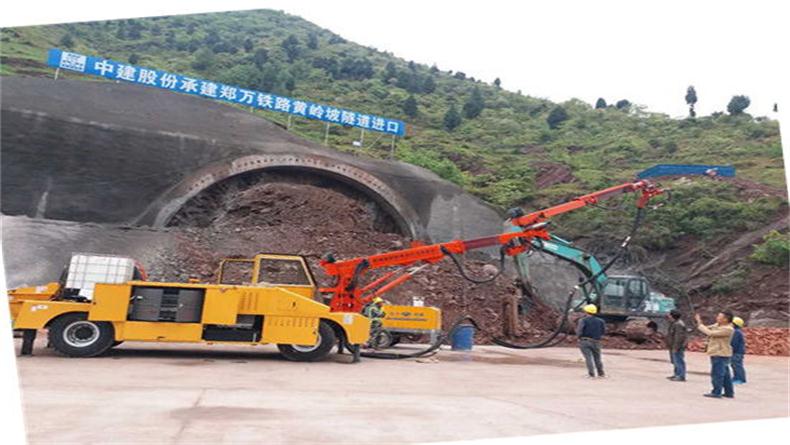 混凝土濕噴機|SP-2515鄭萬鐵路黃嶺坡隧道進口